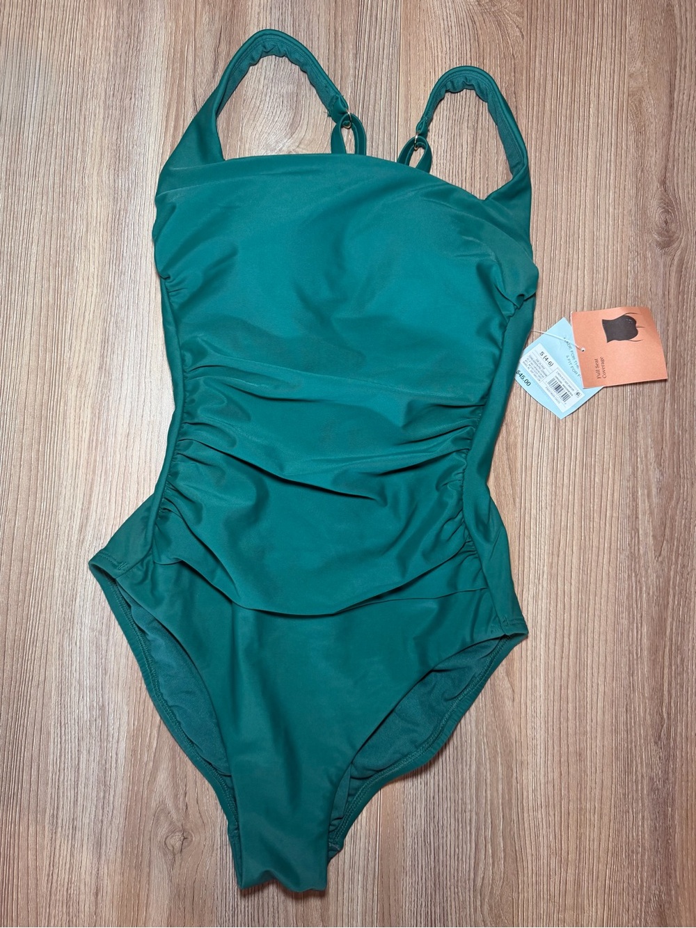 Classic Ruched Emerald One-Piece Swimsuit - Womens